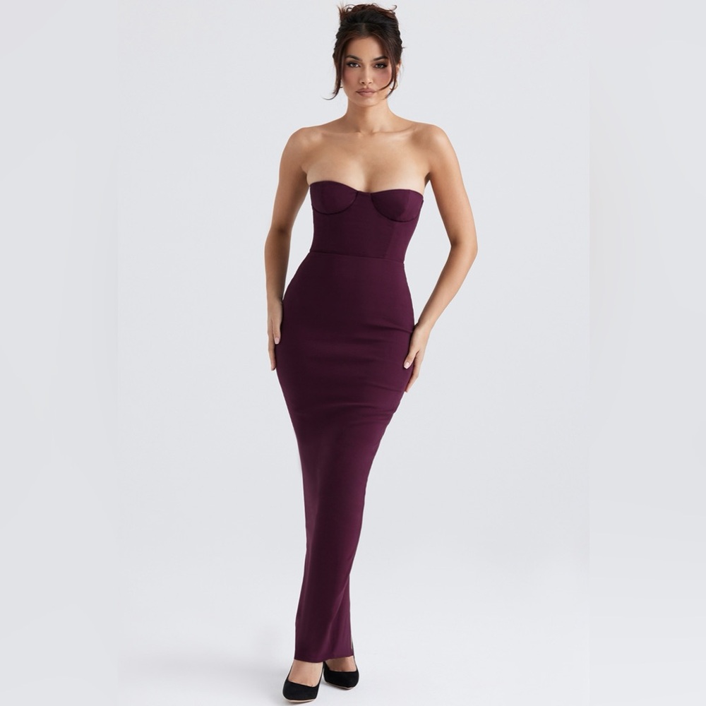 House of CB Lucia Strapless Corset Maxi Dress